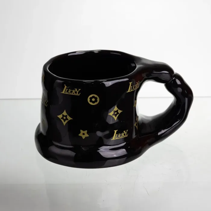 Чашка порцелянова 500 (мл) оригінальна кружка на подарунок чашка для чаю та кави Чорний FM-11B (FM-11B) - зображення 1