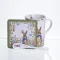 Чашка порцелянова Garden Rabbits для чаю та кави  з блюдцем і ложкою 300 мл HP-7323-1 (HP-7323-1)