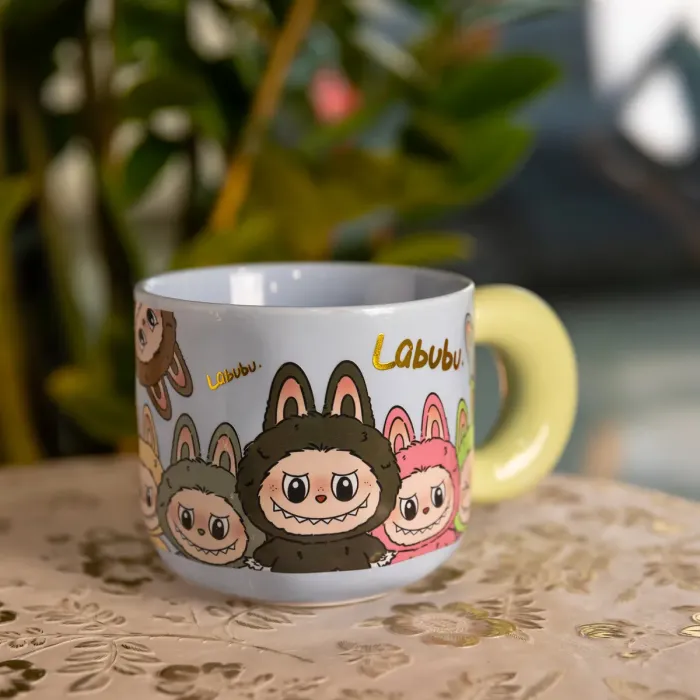 Чашка порцелянова Labubu 400 (мл) подарункова кружка прикольна чашка для дітей на подарунок FM-22D (FM-22D) - зображення 1