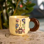 Чашка порцелянова Labubu Brighten Your Day 400 (мл) подарункова кружка прикольна чашка для дітей на подарунок FM-21D (FM-21D)