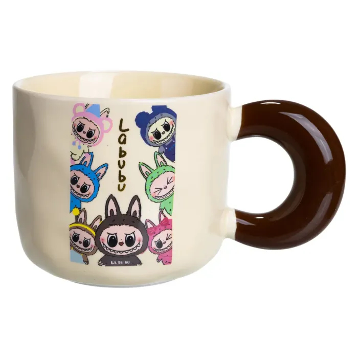 Чашка порцелянова Labubu Brighten Your Day 400 (мл) подарункова кружка прикольна чашка для дітей на подарунок FM-21D (FM-21D) - зображення 2