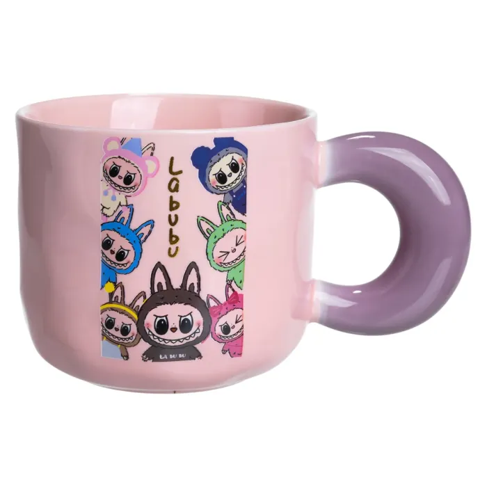 Чашка порцелянова Labubu Brighten Your Day 400 (мл) подарункова кружка прикольна чашка для дітей на подарунок FM-22B (FM-22B) - зображення 2