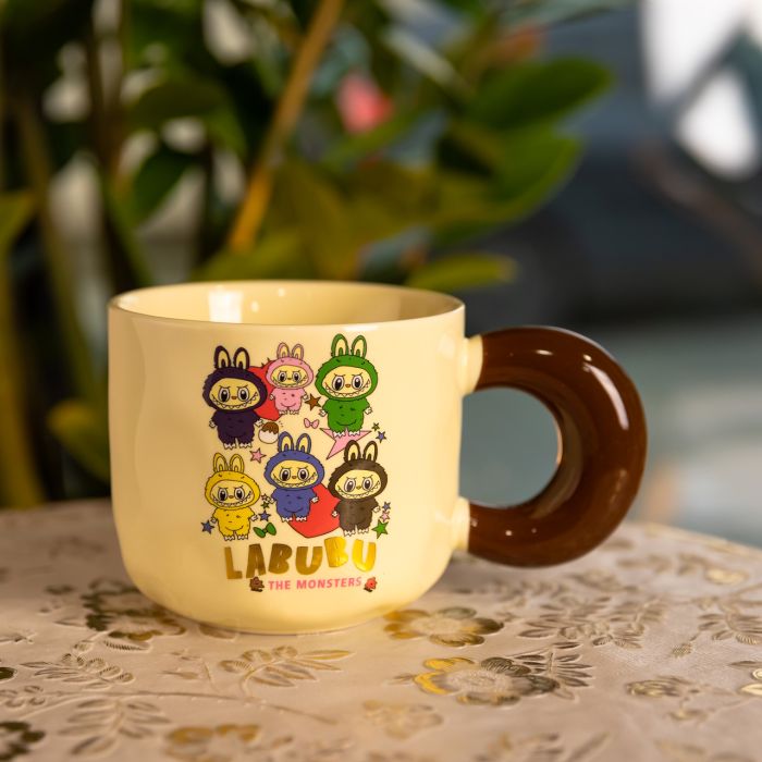 Чашка порцелянова Labubu The Monsters 400 (мл) подарункова кружка прикольна чашка для дітей на подарунок FM-21B (FM-21B) - изображение 1