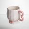 Чашка порцелянова на ніжці 400 (мл) оригінальна кружка на подарунок чашка для чаю та кави Рожевий FM-39C (FM-39C)