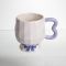 Чашка порцелянова на ніжці 400 (мл) оригінальна кружка на подарунок чашка для чаю та кави Бузковий FM-39A (FM-39A)