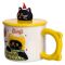 Чашка порцелянова з кришкою Kitten's Birthday 400 (мл) подарункова кружка прикольна чашка для дітей на подарунок Жовтий FM-24B (FM-24B)