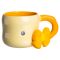 Кубок порцелянова з магнітом Бант 400 (мл) подарункова кружка прикольна чашка для дітей на подарунок Бежевий з жовтим FM-52A (FM-52A)