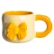 Кубок порцелянова з магнітом Бант 400 (мл) подарункова кружка прикольна чашка для дітей на подарунок Бежевий з жовтим FM-52A (FM-52A)