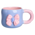Кубок порцелянова з магнітом Бант 400 (мл) подарункова кружка прикольна чашка для дітей на подарунок Блакитний з рожевим FM-52D (FM-52D)