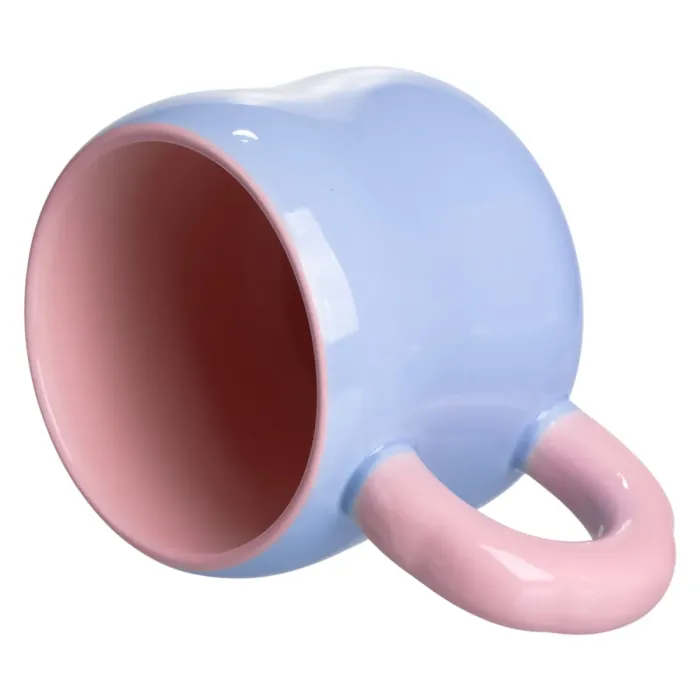 Кубок порцелянова з магнітом Бант 400 (мл) подарункова кружка прикольна чашка для дітей на подарунок Блакитний з рожевим FM-52D (FM-52D) - зображення 2