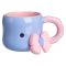 Кубок порцелянова з магнітом Бант 400 (мл) подарункова кружка прикольна чашка для дітей на подарунок Блакитний з рожевим FM-52D (FM-52D)