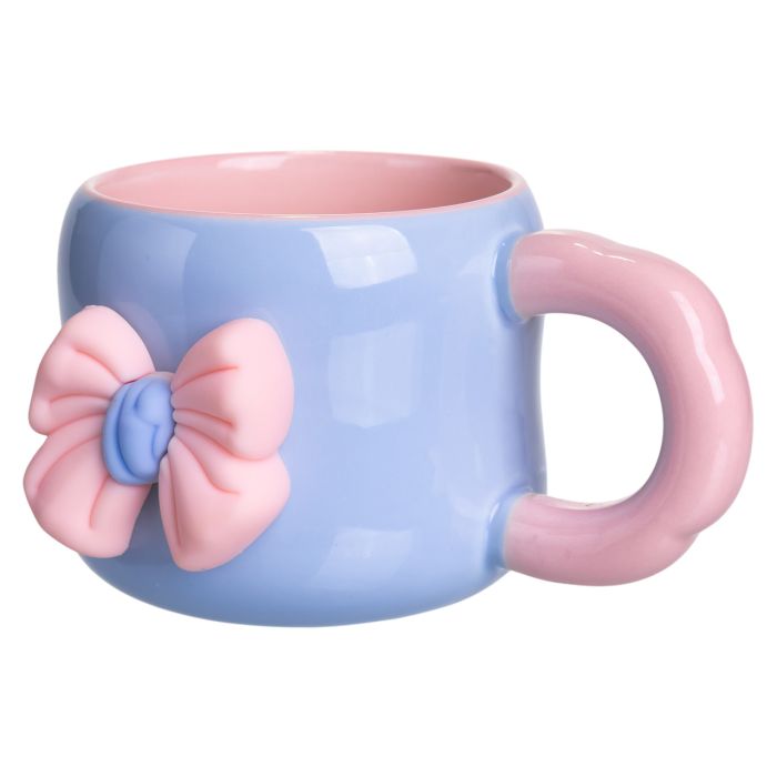 Кубок порцелянова з магнітом Бант 400 (мл) подарункова кружка прикольна чашка для дітей на подарунок Блакитний з рожевим FM-52D (FM-52D) - изображение 4