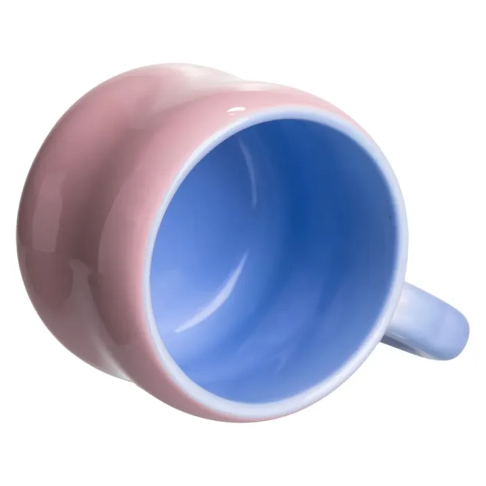 Кубок порцелянова з магнітом Бант 400 (мл) подарункова кружка прикольна чашка для дітей на подарунок Рожевий з блакитним FM-52C (FM-52C) - зображення 3