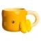 Кубок порцелянова з магнітом Бант 400 (мл) подарункова кружка прикольна чашка для дітей на подарунок Жовтий з бежевим FM-52B (FM-52B)