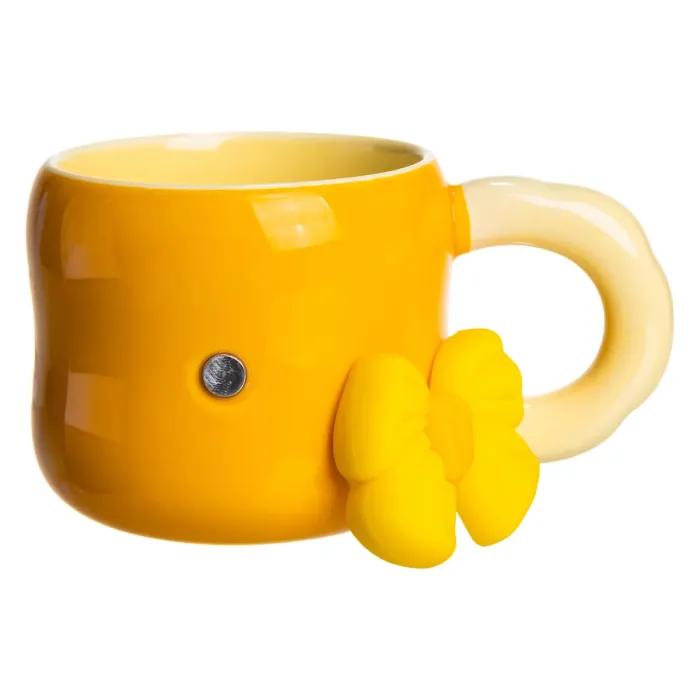 Кубок порцелянова з магнітом Бант 400 (мл) подарункова кружка прикольна чашка для дітей на подарунок Жовтий з бежевим FM-52B (FM-52B) - зображення 2