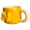 Кубок порцелянова з магнітом Бант 400 (мл) подарункова кружка прикольна чашка для дітей на подарунок Жовтий з бежевим FM-52B (FM-52B)