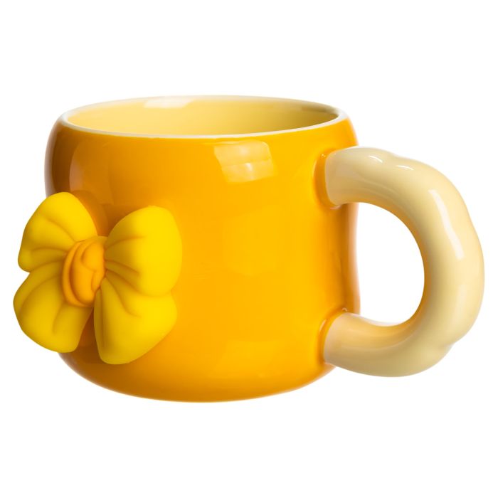 Кубок порцелянова з магнітом Бант 400 (мл) подарункова кружка прикольна чашка для дітей на подарунок Жовтий з бежевим FM-52B (FM-52B) - изображение 4