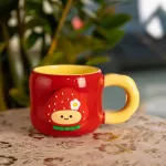 Кубок порцелянова з магнітом Поулиниця 400 (мл) подарункова кружка прикольна чашка для дітей на подарунок Червоний з жовтим  (FM-53B)