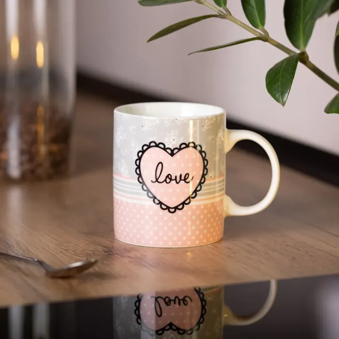 Чашка керамическая с рисунком 400 (мл) для кофе и чая (RX-N240143PK) - изображение 4