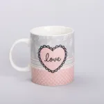 Чашка керамічна з малюнком 400 (мл) для кави та чаю (RX-N240143PK)