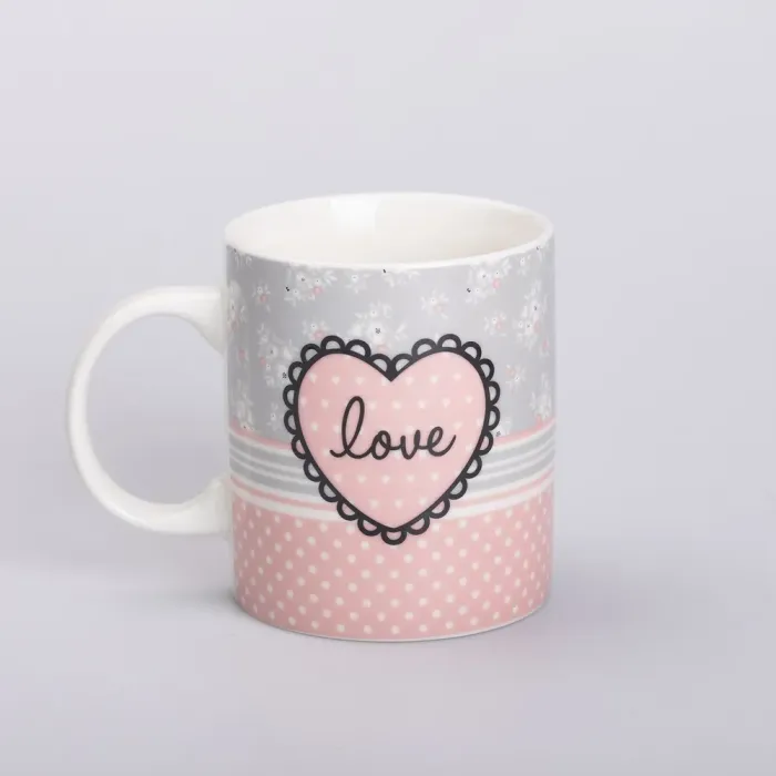 Чашка керамическая с рисунком 400 (мл) для кофе и чая (RX-N240143PK) - изображение 1