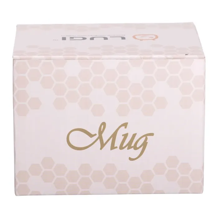 Чашка керамическая с золотым ободком и золотой ручкой 300 (мл) Белая (RX-N231129W) - изображение 5