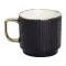 Чашка керамічна із золотим обідком та золотою ручкою 300 (мл) Чорна (RX-N231129B)