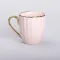 Чашка керамическая с золотым ободком и золотой ручкой 420 (мл) Розовая (RX-N240629P)