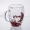Чашки скляна з подвійними стінками з декором червоних сухоцвітів 350 мл 64486-41 (64486-41)