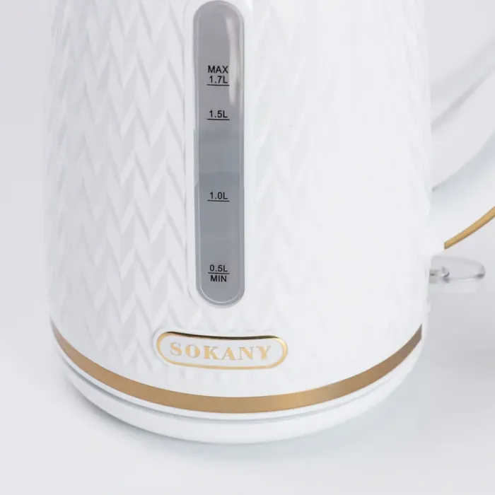 Чайник электрический 1.7 л белый электрочайник Sokany (SK-SH-1044) - изображение 6