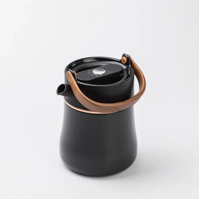 Чайник термос с датчиком температуры 700 мл с вакуумной изоляцией термозаварник черный (HP-14-22B) - изображение 2