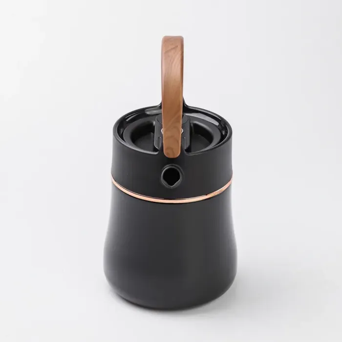 Чайник термос с датчиком температуры 700 мл с вакуумной изоляцией термозаварник черный (HP-14-22B) - изображение 3