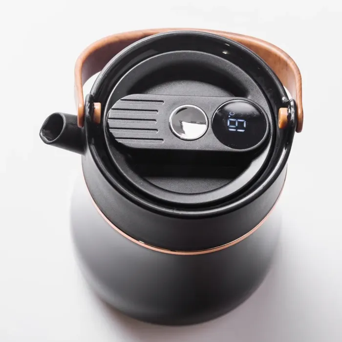 Чайник термос с датчиком температуры 700 мл с вакуумной изоляцией термозаварник черный (HP-14-22B) - изображение 5