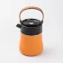 Чайник термос с датчиком температуры 700 мл с вакуумной изоляцией оранжевый термозаварник (HP-14-22O)