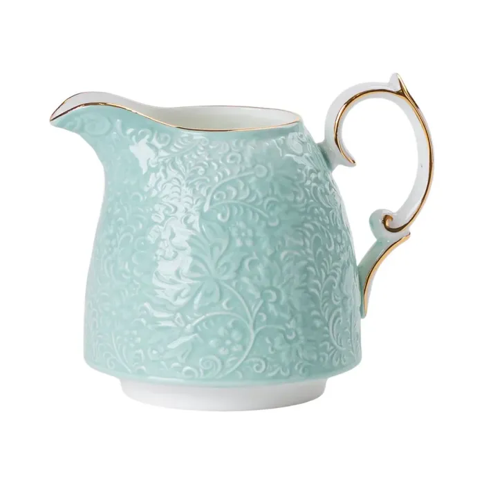 Чайный сервиз на 6 персон, заварочный чайник, сахарница, молочник, подставка, бирюзово-голубой. (HP-15-3) - изображение 5