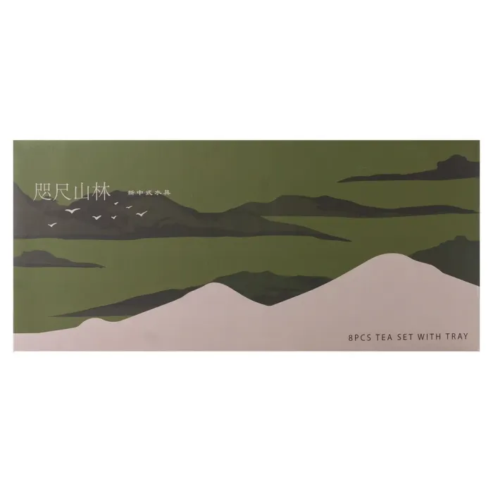 Чайный набор на 6 персон, с чайником и заварочным чайником, с бамбуковой подставкой (HP-15-21) - изображение 7