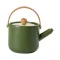 Чайный набор на 6 персон, с заварочным чайником, и бамбуковой подставкой, зеленый (HP-15-23)