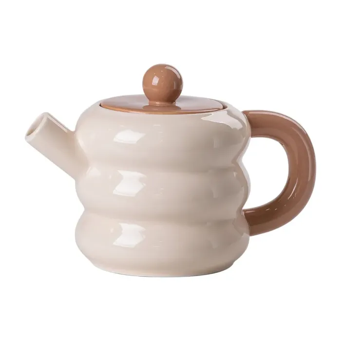 Чайный набор на 6 персон с чайником, заварником и 2-ярусной бамбуковой подставкой (HP-15-20) - изображение 2