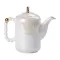 Чайный набор на 6 персон с заварочным чайником, чайником-заварником и керамической подставкой Белый (HP-15-7)