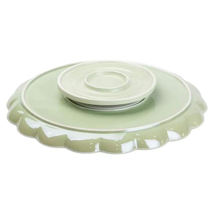 Чайный набор на 6 персон с заварочным чайником, чайником-заварником и керамической подставкой Зеленый (HP-15-8) - изображение 5