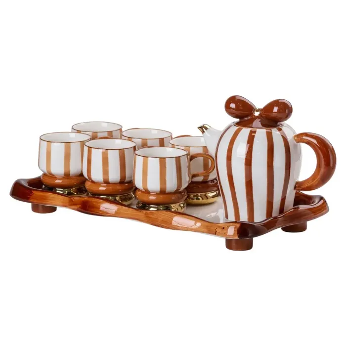 Чайный набор на 6 персон с заварочным чайником и керамической подставкой (HP-15-29) - изображение 6
