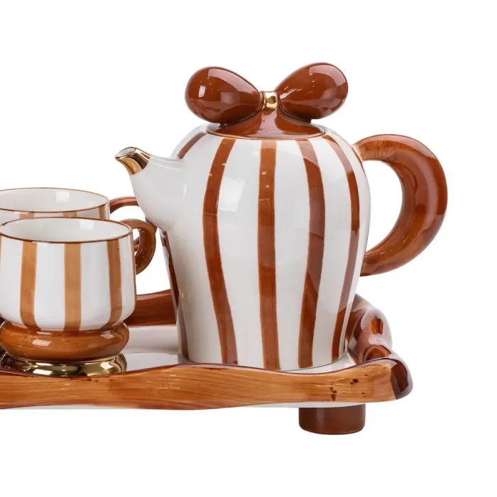 Чайный набор на 6 персон с заварочным чайником и керамической подставкой (HP-15-29) - изображение 8