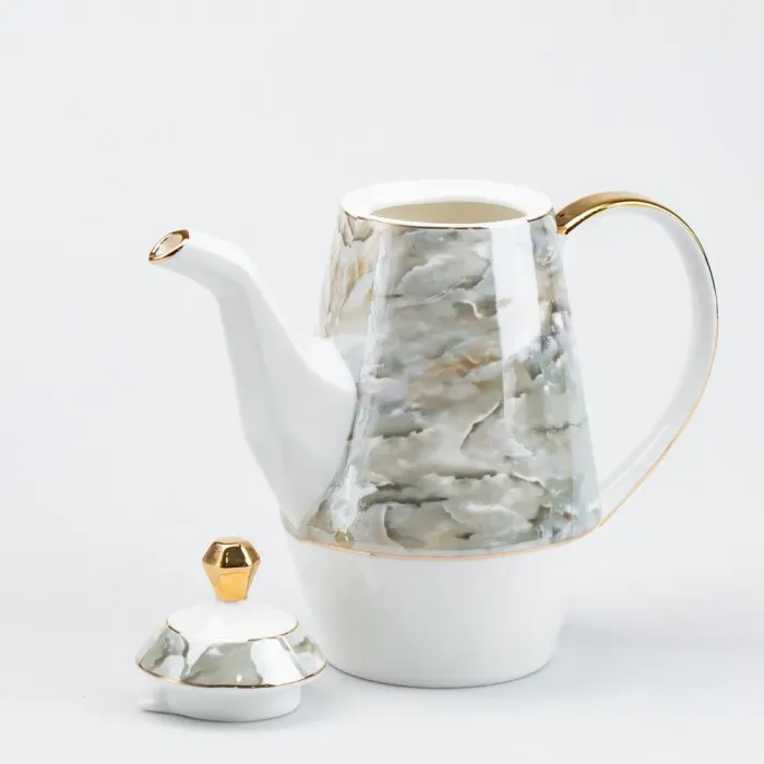 Чайний сервіз на таці чашки та чайник для заварювання 7 предметів (HP6166) - изображение 5