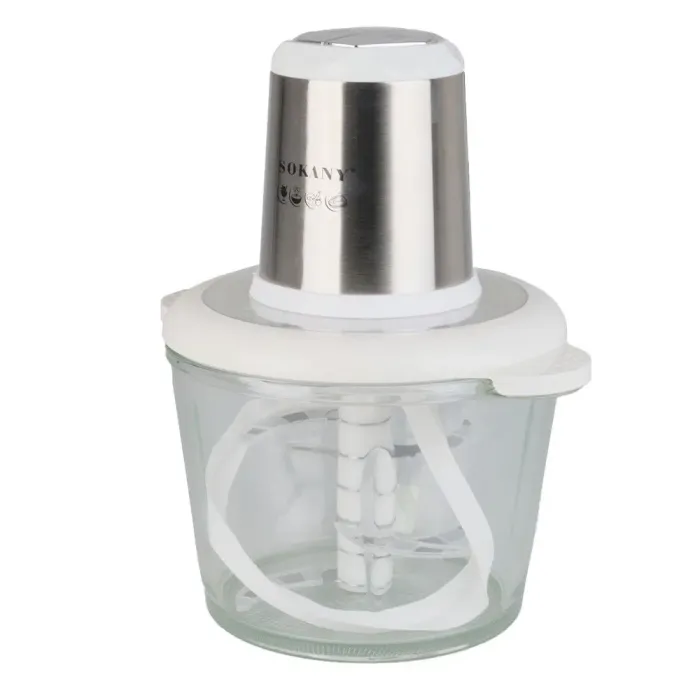 Блендер чопер подрібнювач 800 Вт 3 л м'ясорубка на 4 леза та 2 режими швидкості Sokany SK-YM-7034 (SKYM7034WST) - зображення 11