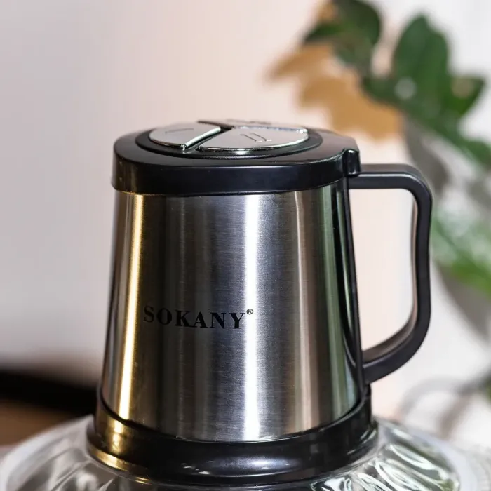 Чоппер подрібнювач 4 леза з чашею на 3.5 л м'ясорубка Sokany 800 Вт (SK-7015) - зображення 8