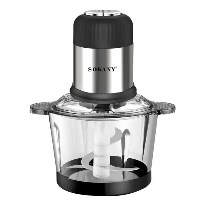 Чопер измельчитель 800 Вт 4 лезвия с чашей на 2 литра мясорубки Sokany (SK-7025A) - изображение 1
