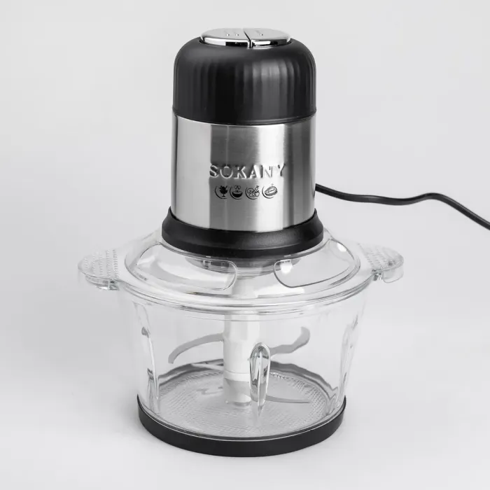 Чопер измельчитель 800 Вт 4 лезвия с чашей на 2 литра мясорубки Sokany (SK-7025A) - изображение 7