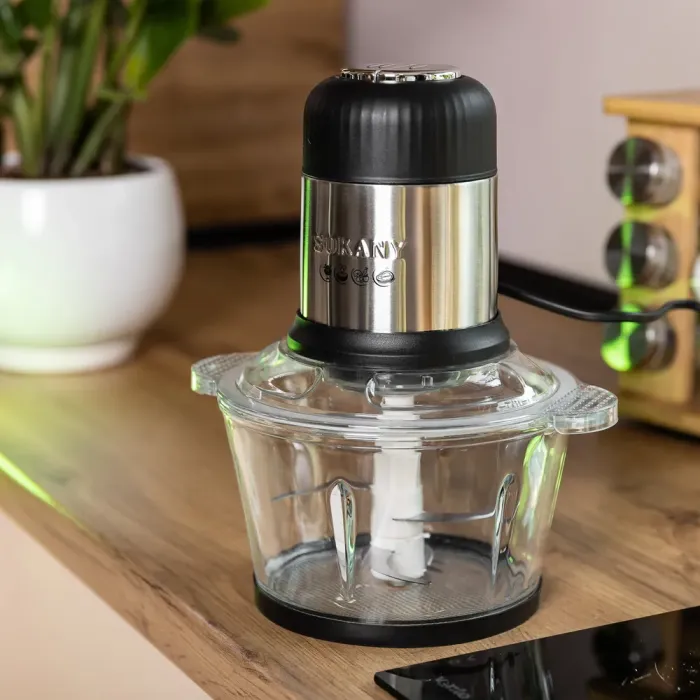 Чопер измельчитель 800 Вт 4 лезвия с чашей на 2 литра мясорубки Sokany (SK-7025A) - изображение 9