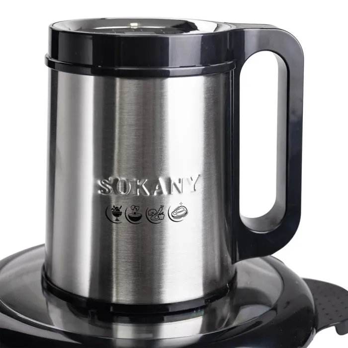 Чопер измельчитель 800 Вт 4 лезвия с чашей на 3 литра мясорубки Sokany (SK-06026) - изображение 5