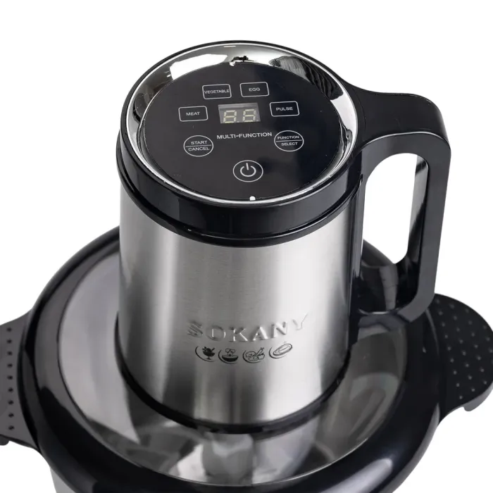 Чопер измельчитель 800 Вт 4 лезвия с чашей на 3 литра мясорубки Sokany (SK-06026) - изображение 6